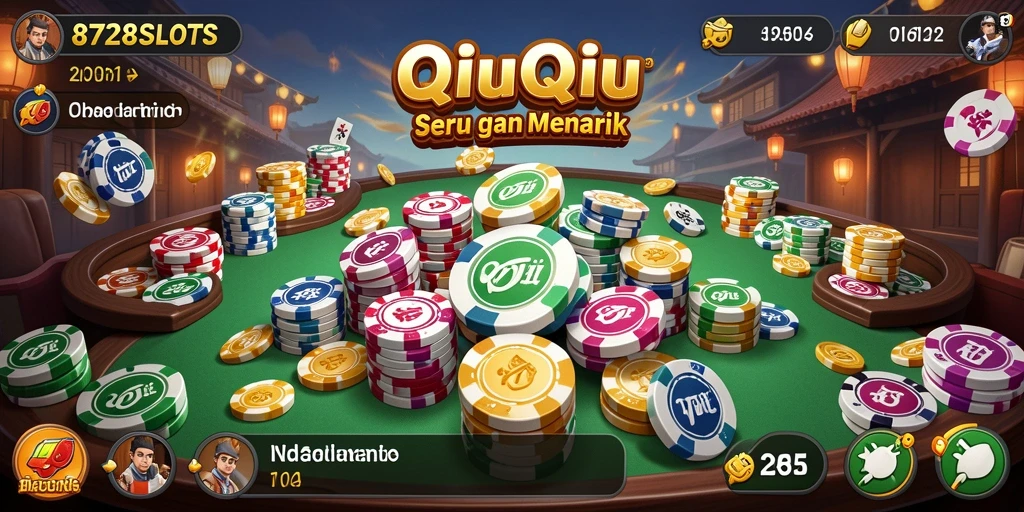 Tampilan gameplay QiuQiu yang seru dan mengasyikkan.