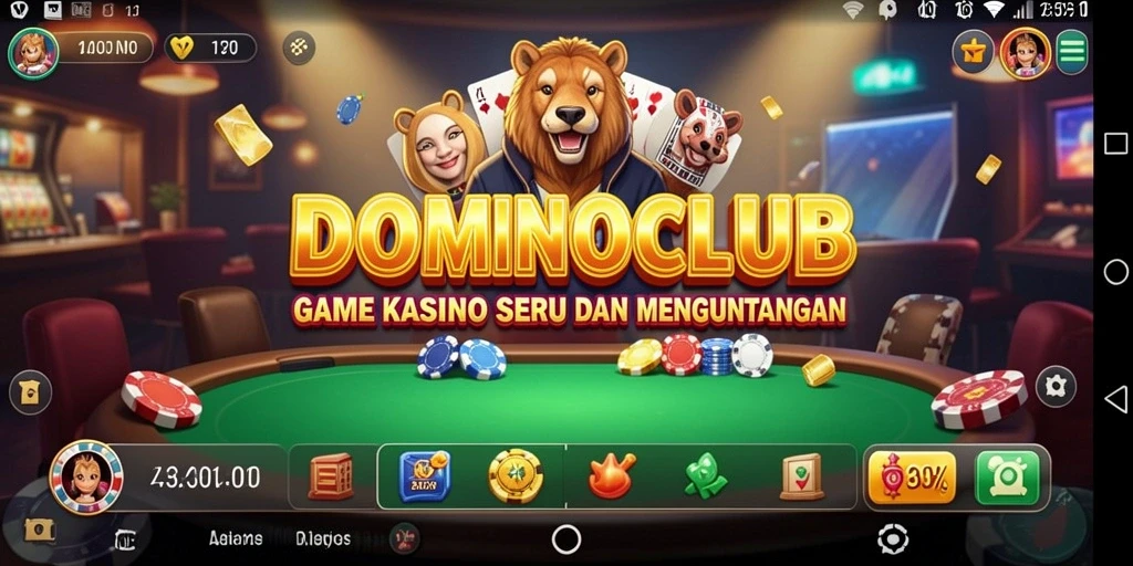 Tampilan gameplay seru dari game Kasino DOMINOCLUB.
