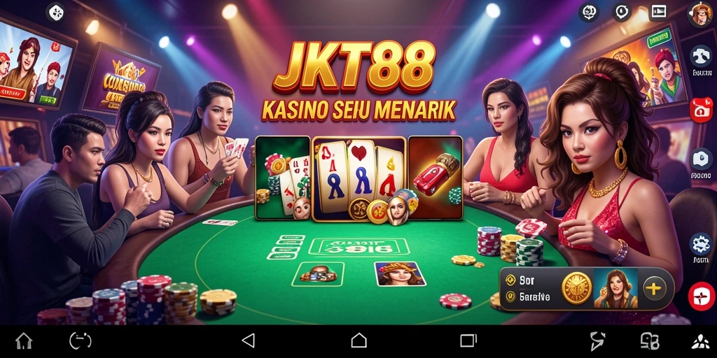 Tampilan utama gameplay JKT88 dengan berbagai pilihan permainan Kasino.