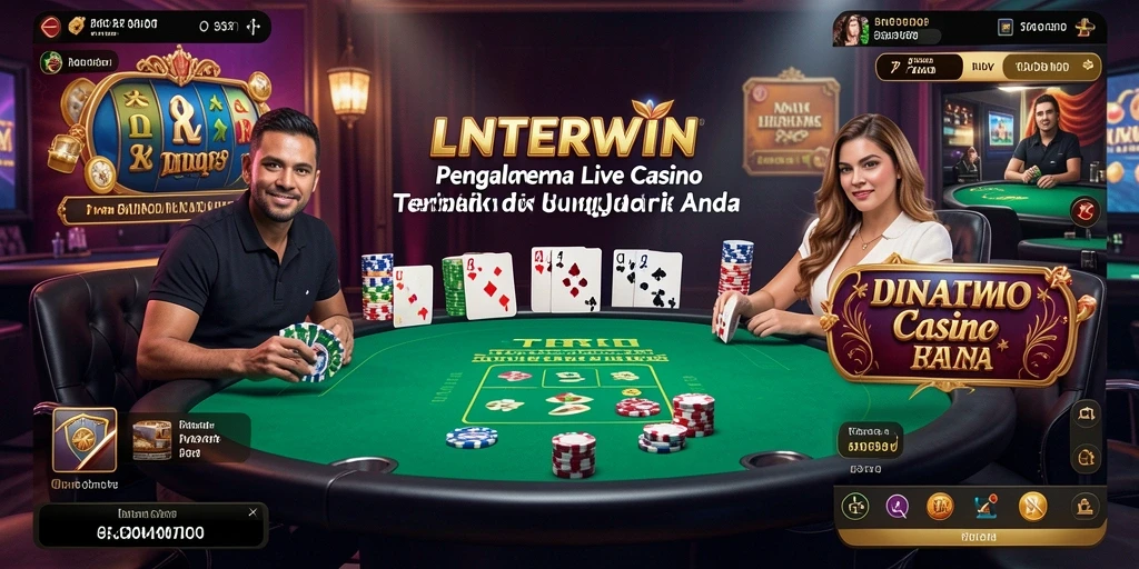 Tampilan gameplay Live Casino yang menegangkan di LNTERWIN.