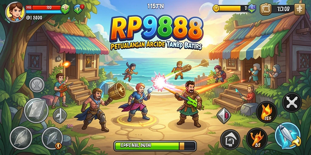 Tampilan gameplay menarik dari RP8888 dalam suasana Arcade yang seru.
